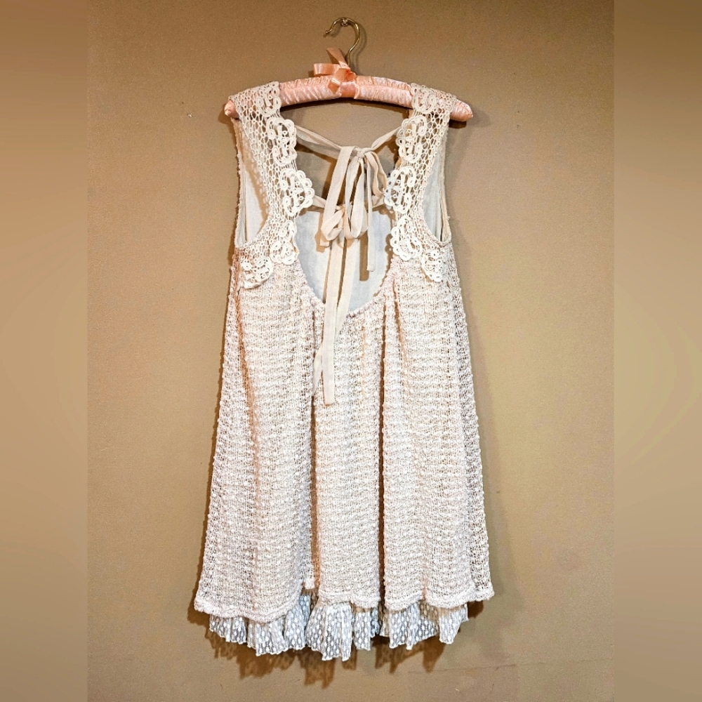 A'REVE Lace low back mini dress